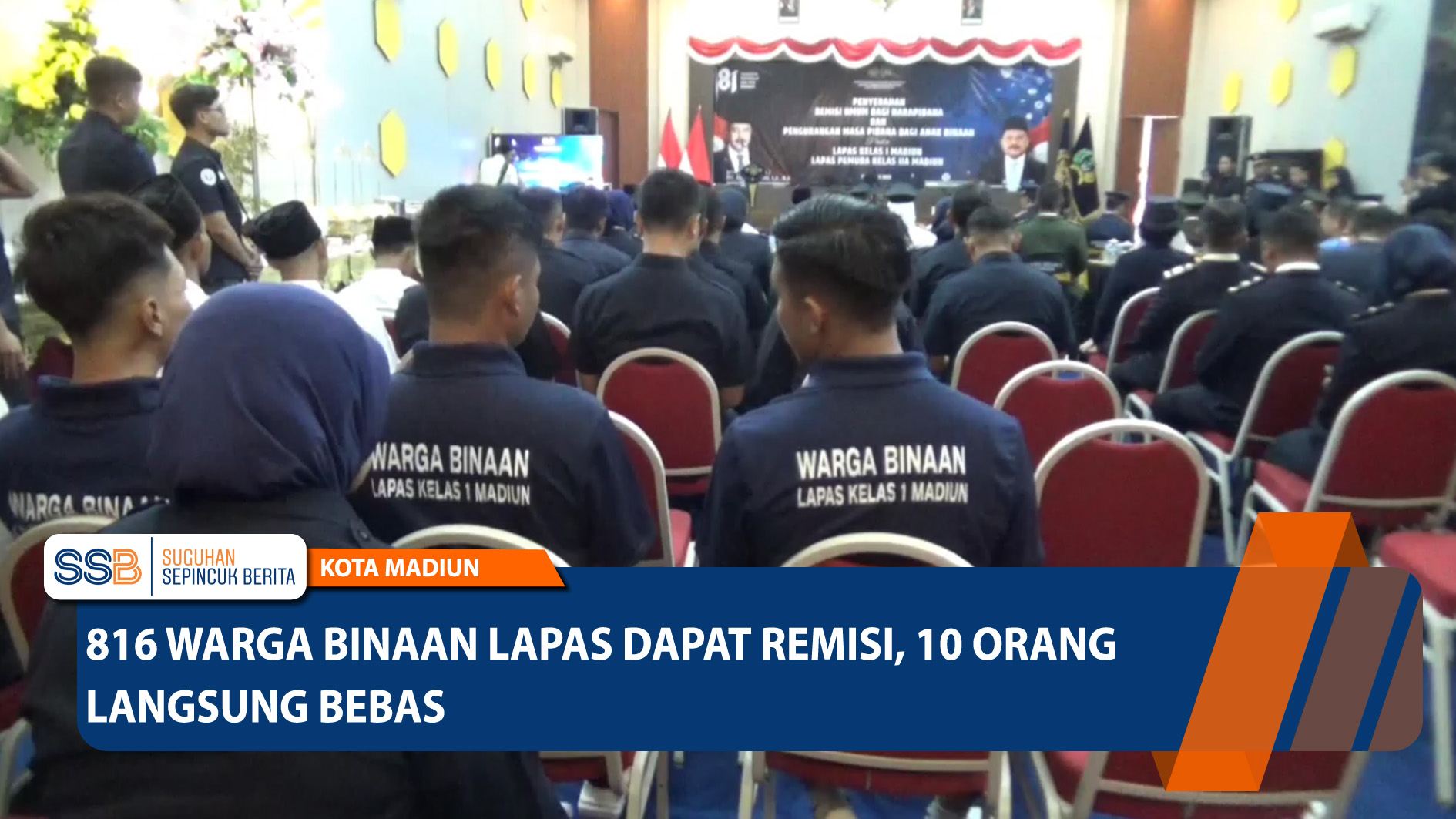 816 Warga Binaan Lapas Dapat Remisi, 10 Orang Langsung Bebas