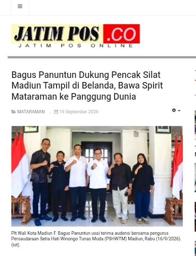 Dokumen Bagus Panuntun Dukung Pencak Silat Madiun Tampil di Belanda, Bawa Spirit Mataraman ke Panggung Dunia