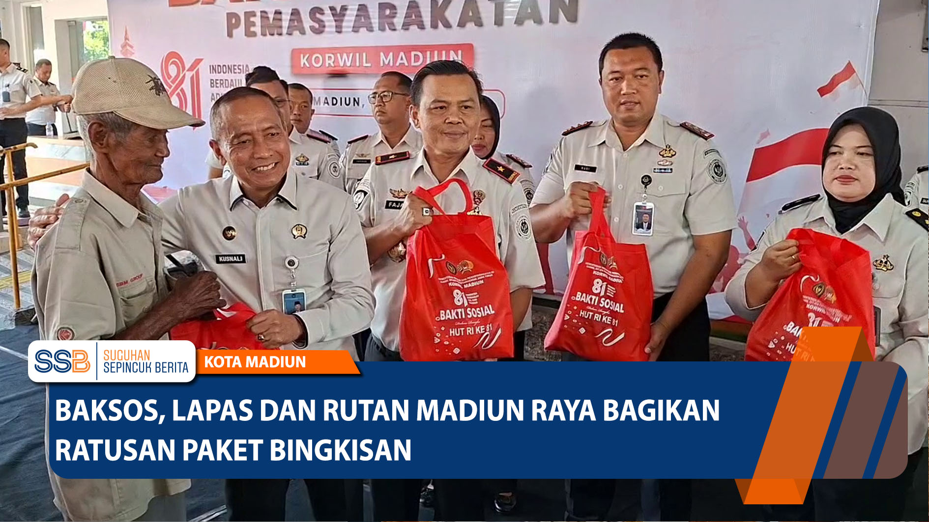 Baksos, Lapas dan Rutan Madiun Raya Bagikan Ratusan Paket Bingkisan –
