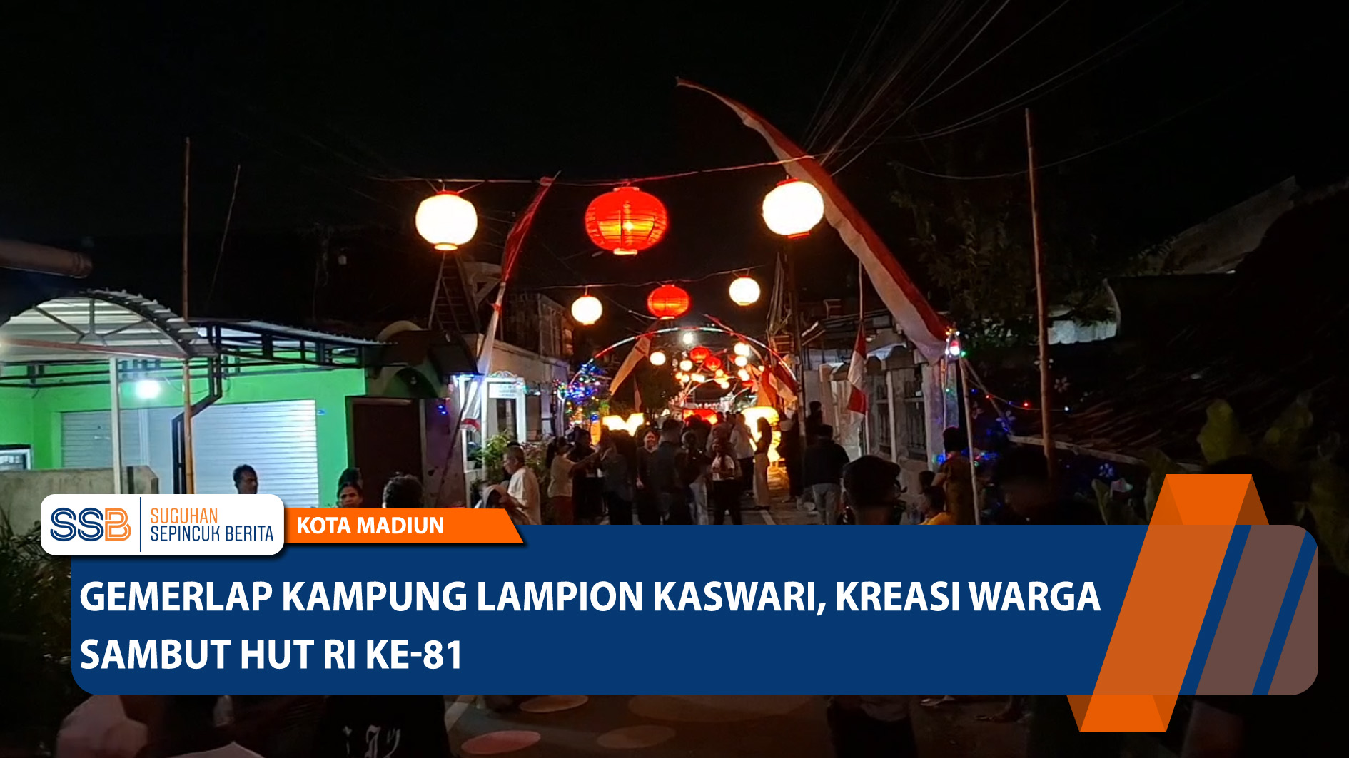 Gemerlap Kampung Lampion Kaswari, Kreasi Warga Sambut HUT RI Ke-81