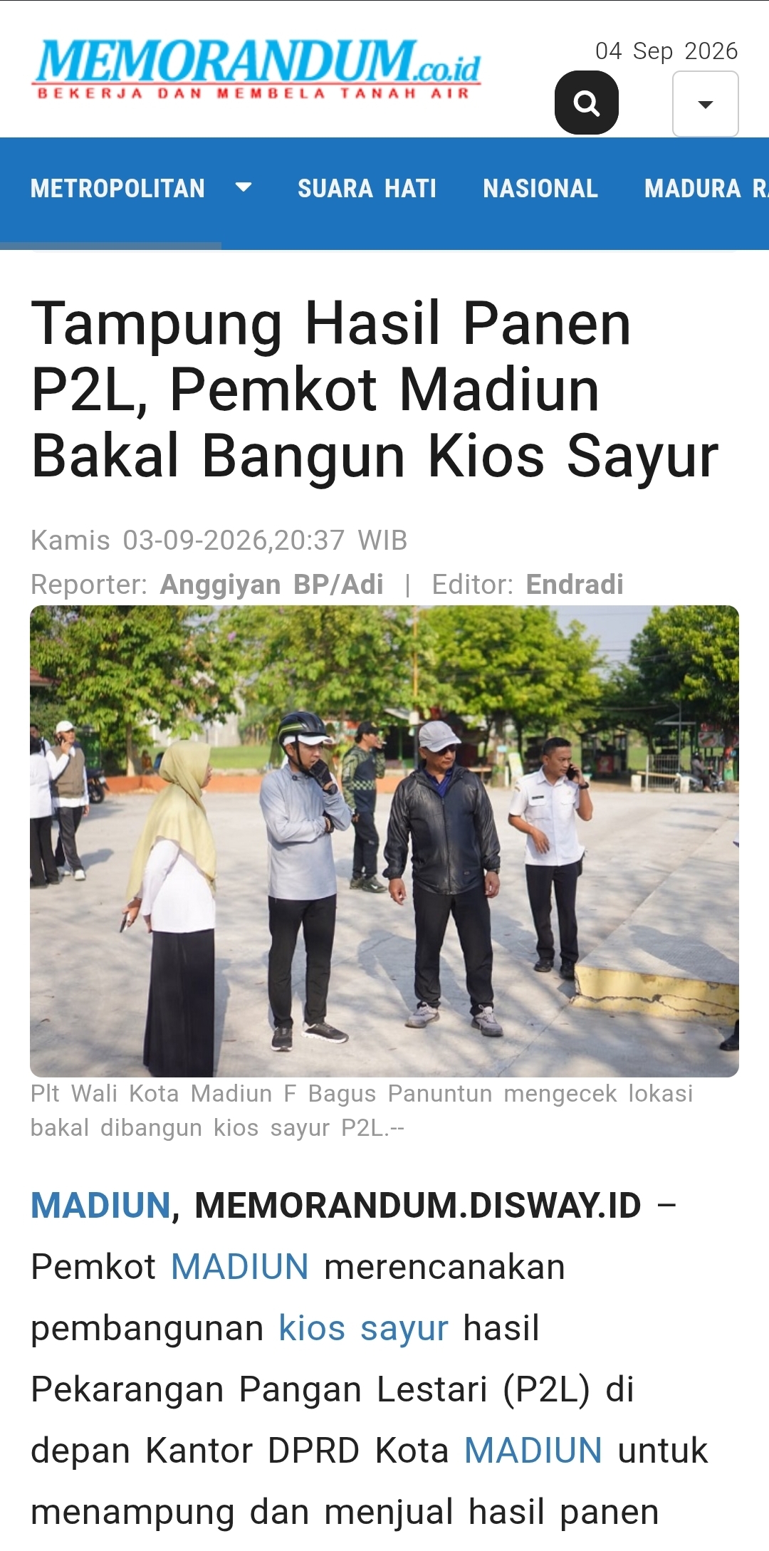 Kemendagri Apresiasi Pemerataan Pendidikan di Kota Madiun