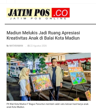 Madiun Melukis Jadi Ruang Apresiasi Kreativitas Anak di Balai Kota Madiun