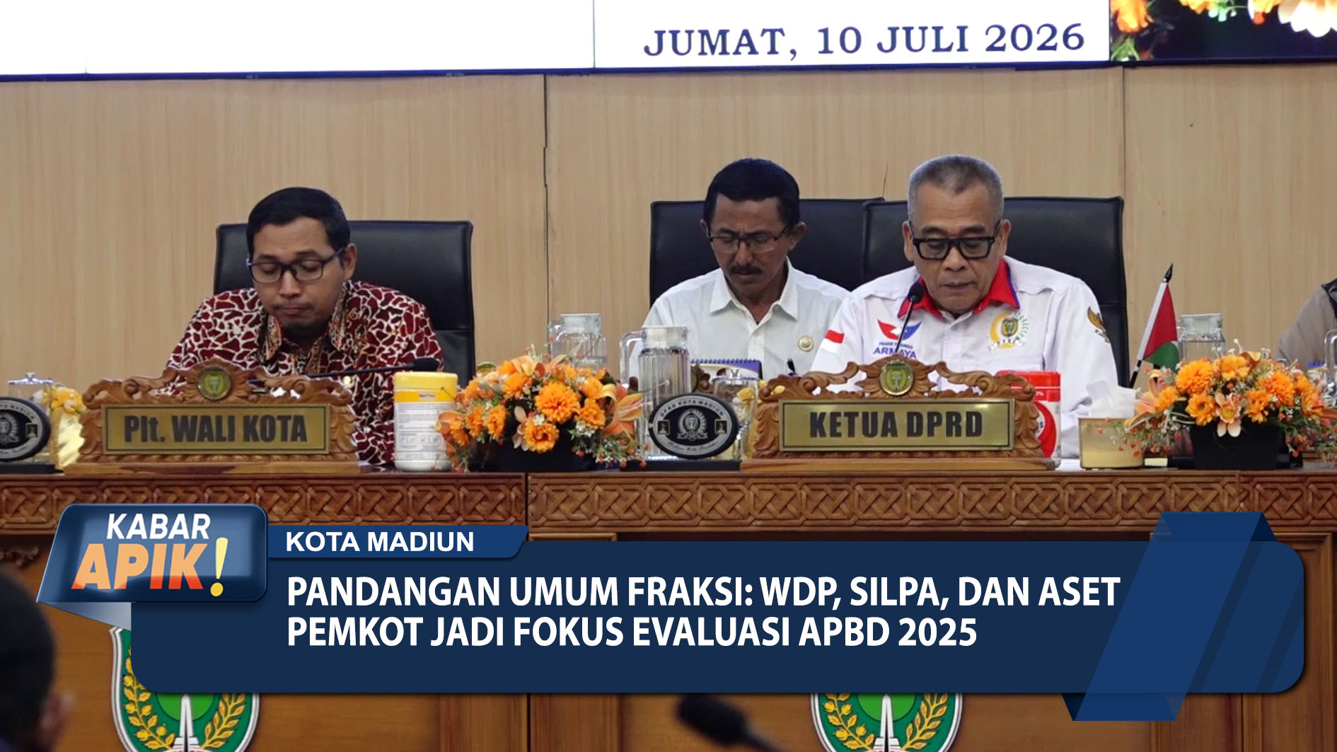 Pandangan Umum Fraksi: WDP, SiLPA, dan Aset Pemkot Jadi Fokus Evaluasi APBD 2025