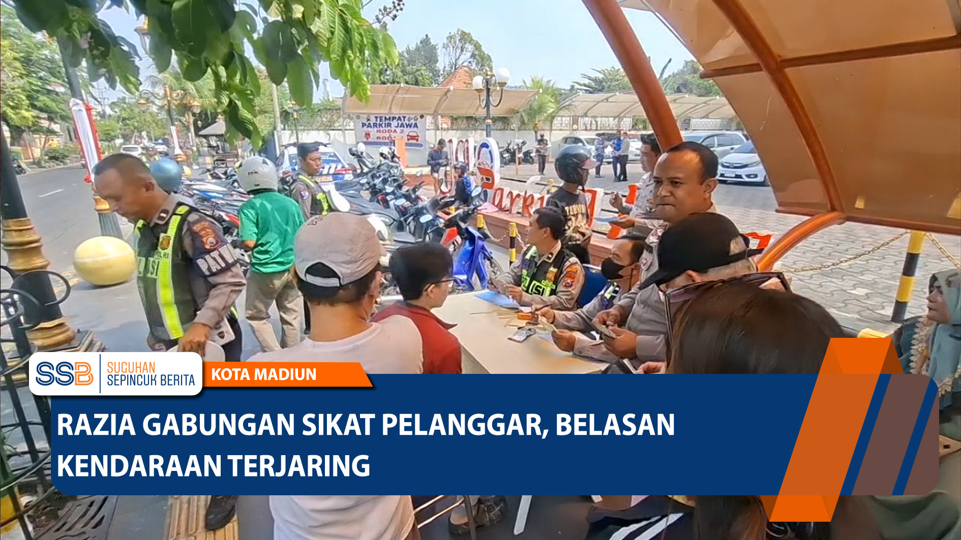 Razia Gabungan Sikat Pelanggar, Belasan Kendaraan Terjaring