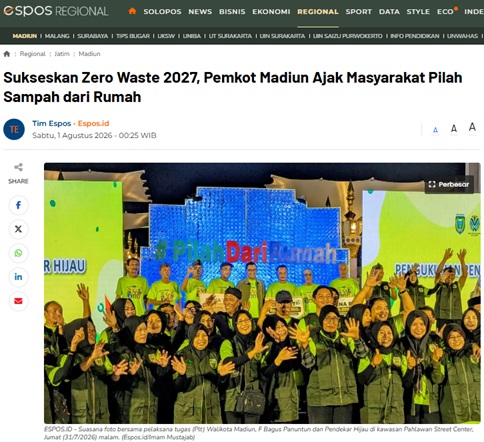Sukseskan Zero Waste 2027, Pemkot Madiun Ajak Masyarakat Pilah Sampah dari Rumah