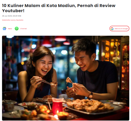 10 Kuliner Malam di Kota Madiun, Pernah di Review Youtuber!