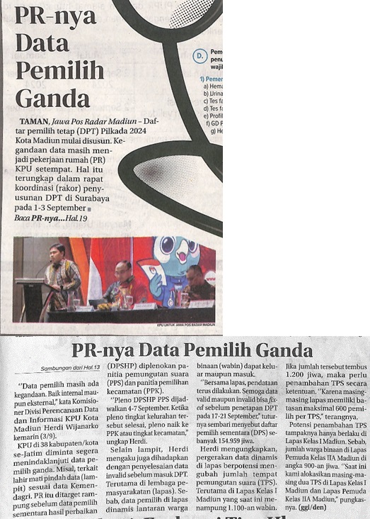 PR nya Data Pemilih Ganda
