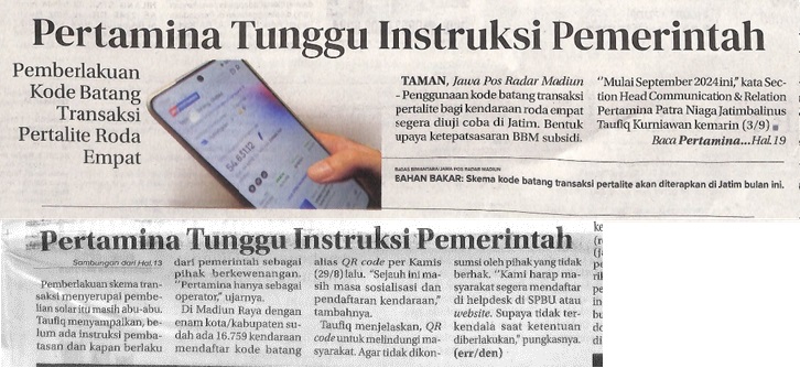 Pertamina Tunggu Instruksi Pemerintah