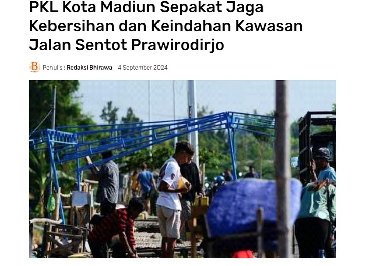 PKL Kota Madiun Sepakat Jaga Kebersihan dan Keindahan Kawasan Jalan Sentot Prawirodirjo