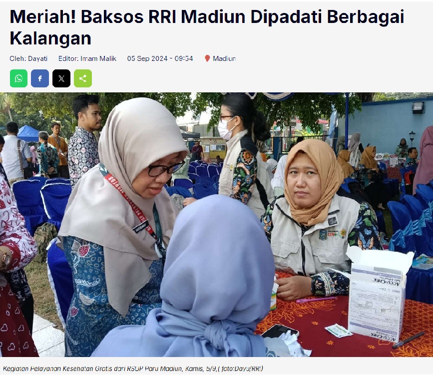 Meriah, Baksos RRI Madiun Dipadati Berbagai Kalangan