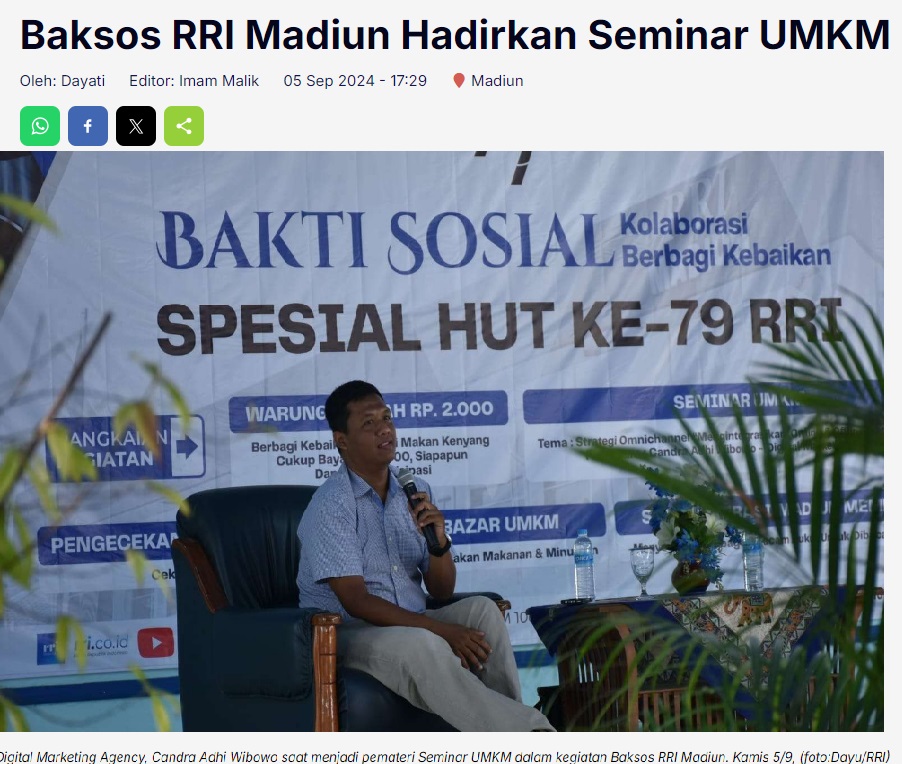 Baksos RRI Madiun Hadirkan Seminar UMKM