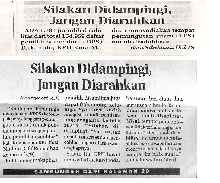 Silakan Didampingi, Jangan Diarahkan