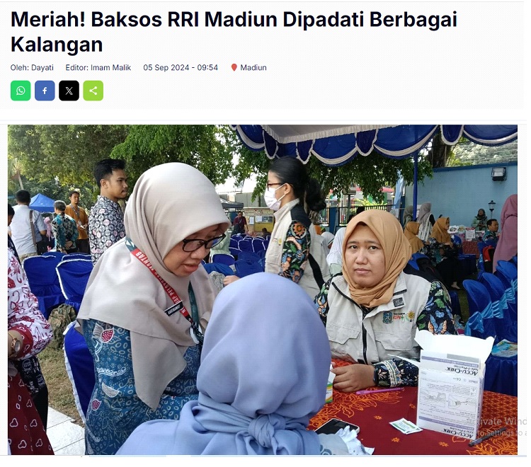 Meriah! Baksos RRI Madiun Dipadati Berbagai Kalangan