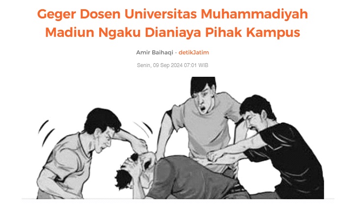 Geger Dosen Universitas Muhammadiyah Madiun Ngaku Dianiaya Pihak Kampus