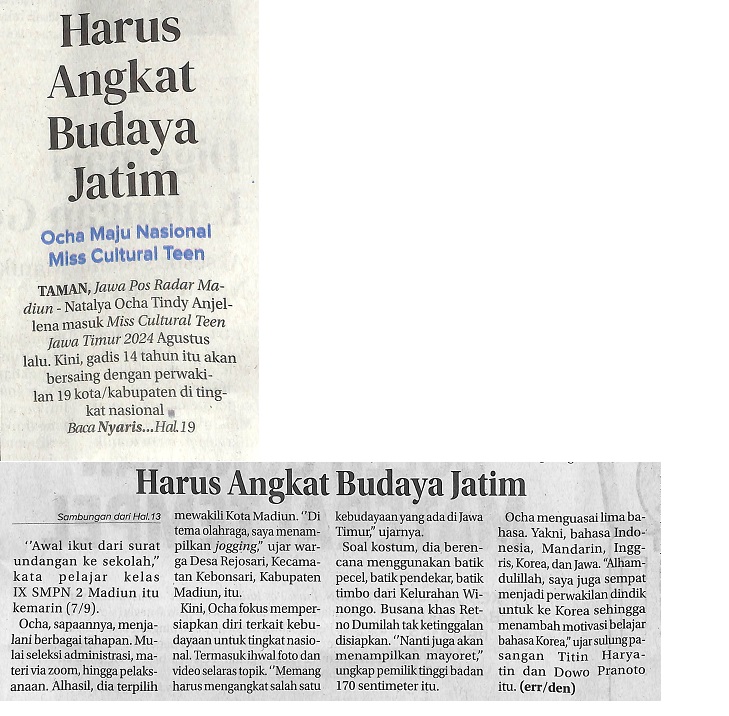 Harus Angkat Budaya Jatim