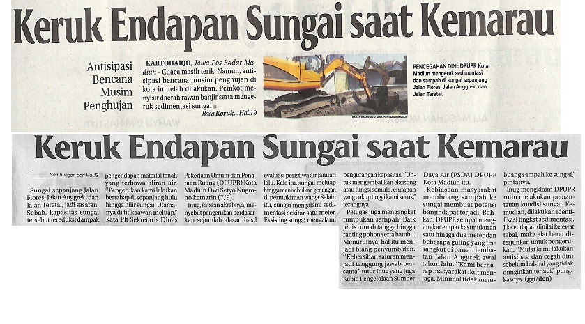 Keruk Endapan Sungai saat Kemarau