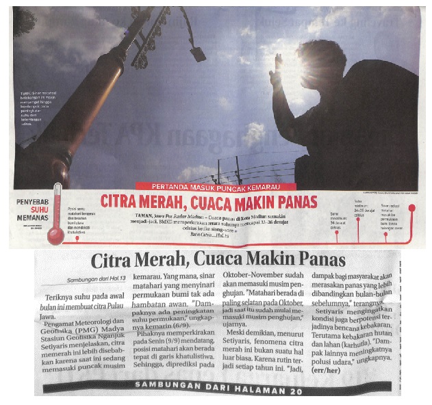 Citra Merah, Cuaca Makin Panas