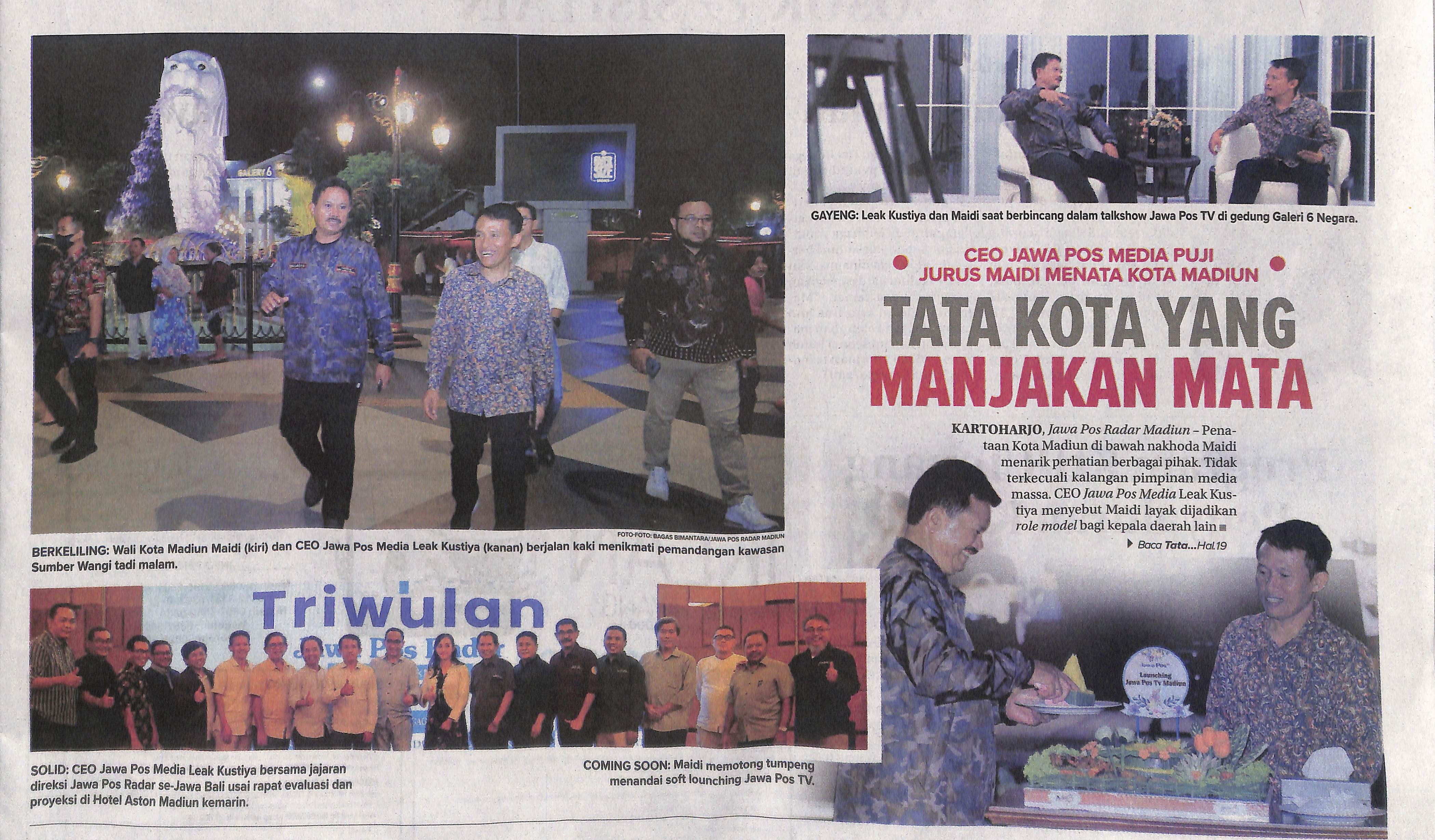 CEO Jawa Pos Media Puji Jurus Maidi Menata Kota Madiun, Tata Kota Yang Manjakan Mata