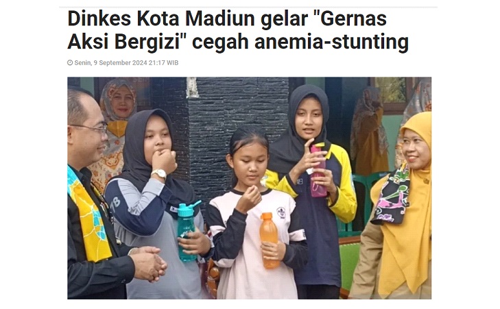 Dinkes Kota Madiun gelar "Gernas Aksi Bergizi" cegah anemia-stunting