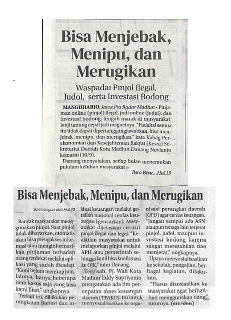 Bisa Menjebak, Menipu, dan Merugikan, Waspadai Pinjol Ilegal, Judol, serta Investasi Bodong