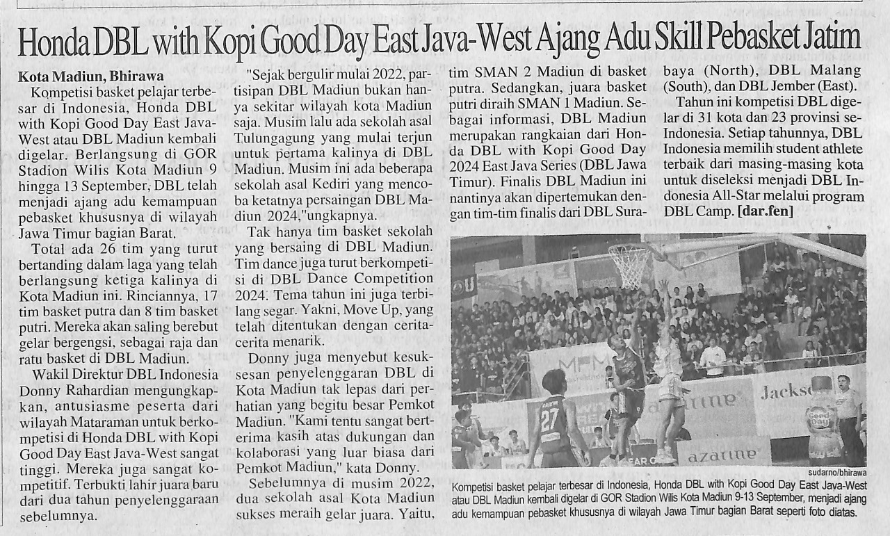 Honda DBL with Kopi Good Day East Java-West Ajang Adu Skill Pebasket Jatim