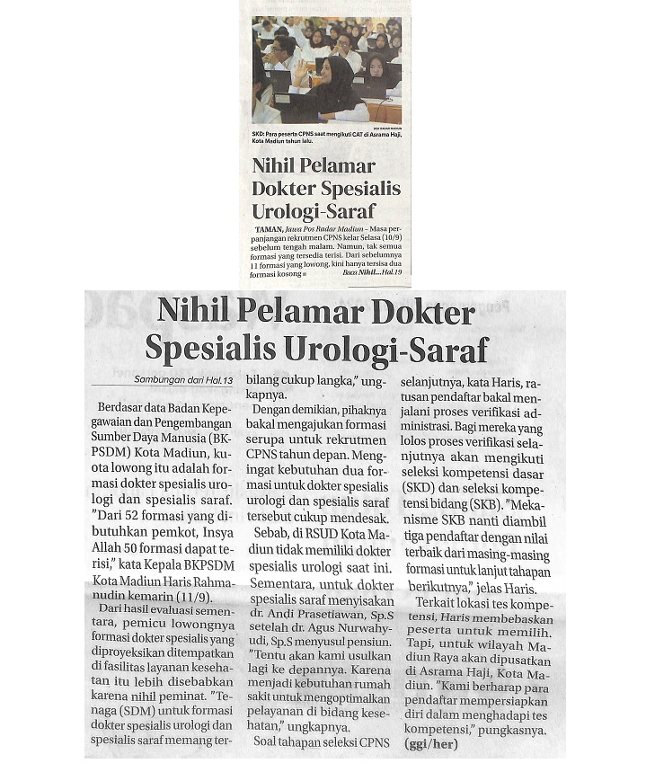 Nihil Pelamar Dokter Spesialis Urologi-Saraf