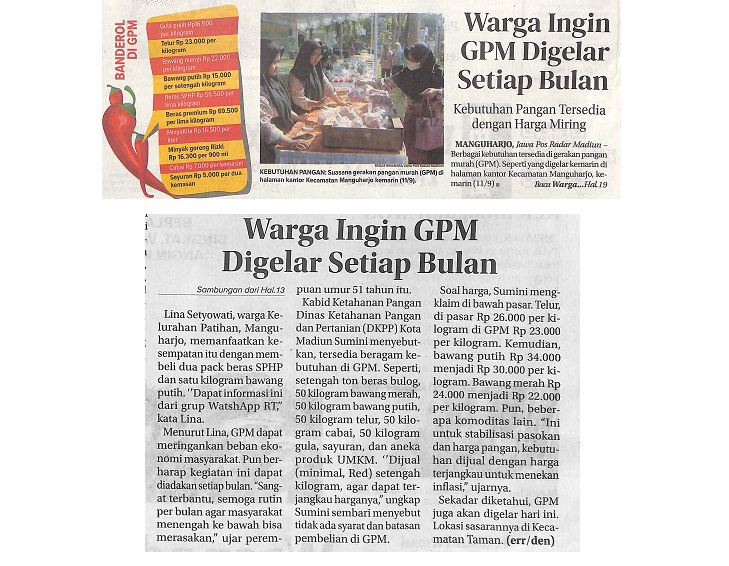 Warga Ingin GPM Digelar Setiap Bulan