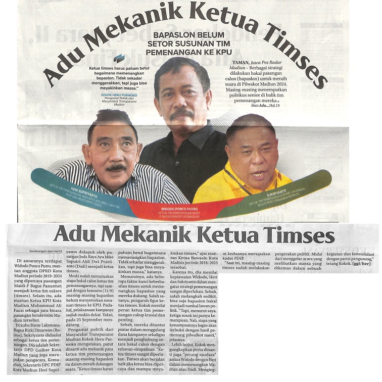 Adu Mekanik Ketua Timses
