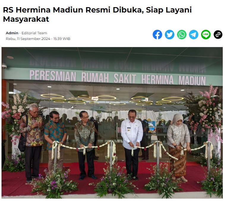 RS Hermina Madiun Resmi Dibuka, Siap Layani Masyarakat