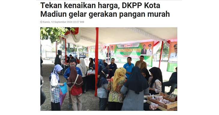 Tekan kenaikan harga, DKPP Kota Madiun gelar gerakan pangan murah