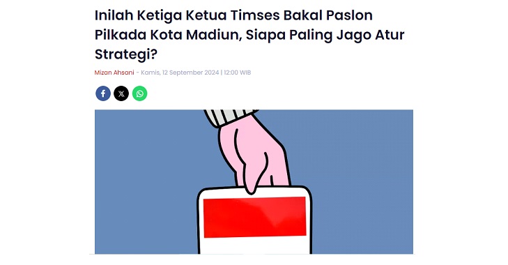 Inilah Ketiga Ketua Timses Bakal Paslon Pilkada Kota Madiun, Siapa Paling Jago Atur Strategi?