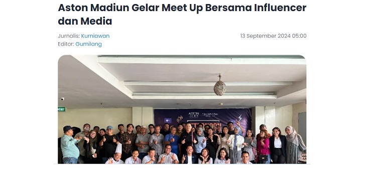Aston Madiun Gelar Meet Up Bersama Influencer dan Media