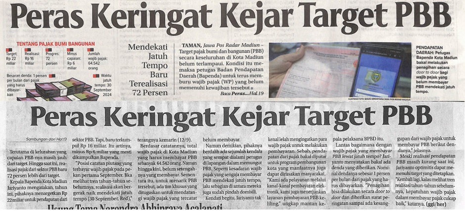 Peras Keringat Kejar Targer PBB