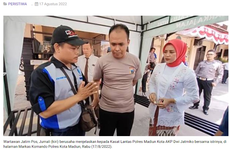 Dituduh Pelecehan, Kasat Lantas Vs Wartawan di Madiun Ribut
