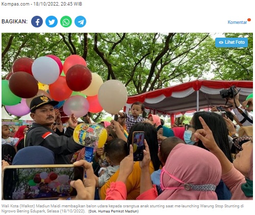 Kejar Target Madiun Bebas Stunting, Walkot Maidi Bagikan Paket Makanan Bergizi untuk Anak Stunting dan Ibu Hamil