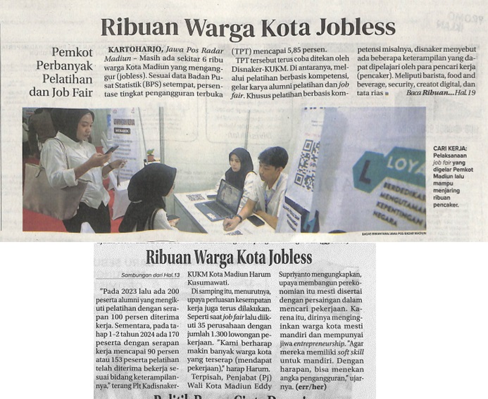 Ribuan Warga Kota Jobless, Pemkot Perbanyak Pelatihan dan Job Fair