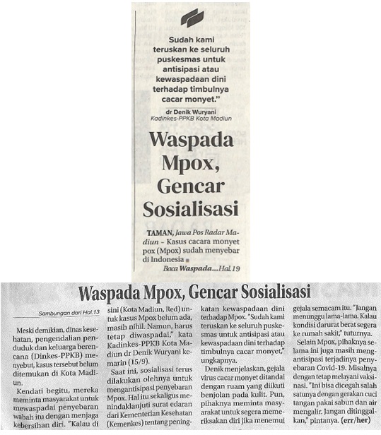 Waspada Mpox, Gencar Sosialisasi