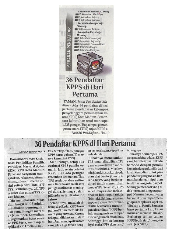 36 Pendaftar KPPS di Hari Pertama