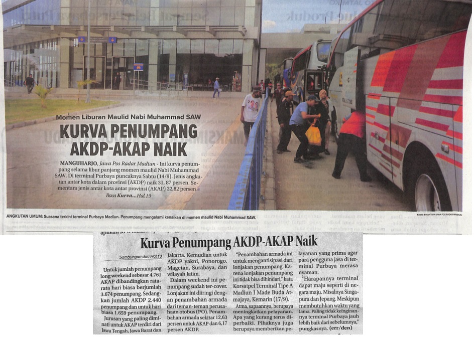 Kurva Penumpang AKDP-AKAP Naik