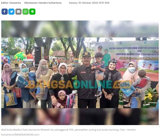 Wali Kota Madiun Launching Warung Stop Stunting