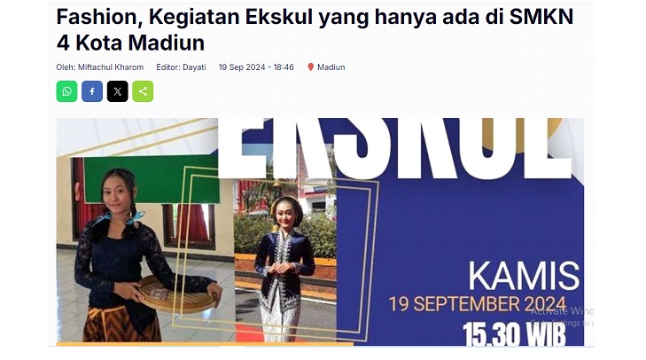 Fashion, Kegiatan Ekskul yang hanya ada di SMKN 4 Kota Madiun