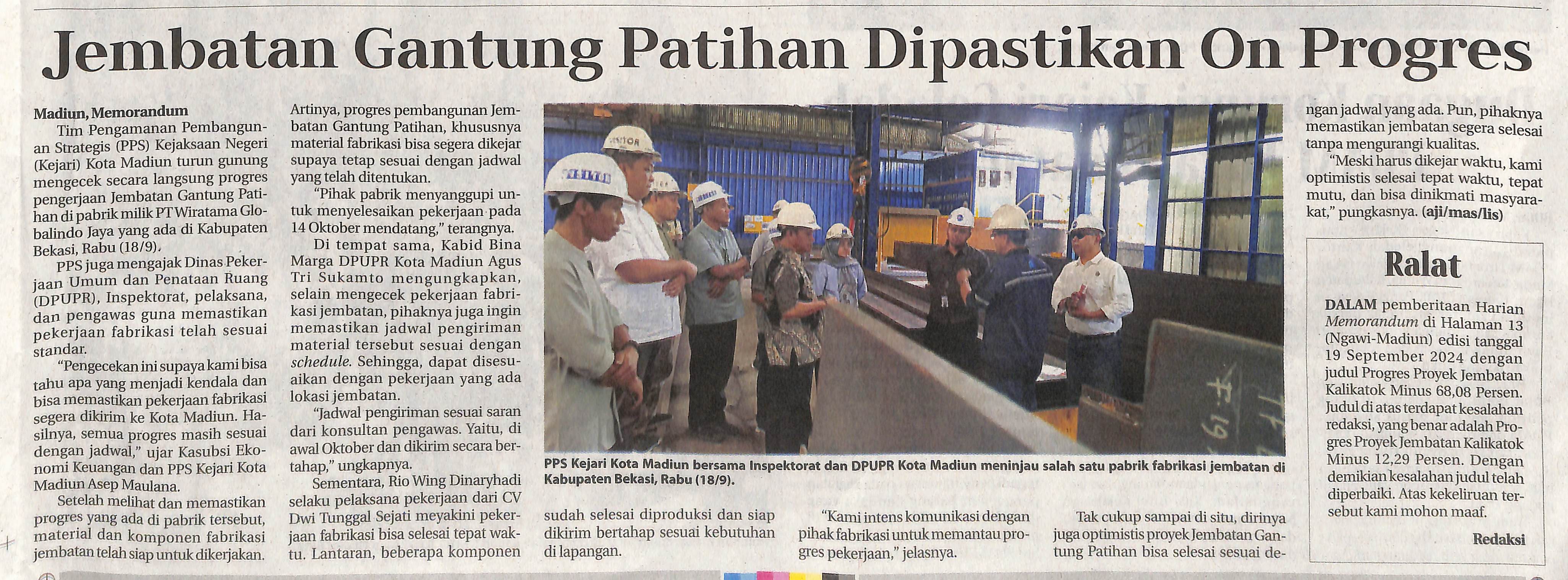 Jembatan Gantung Patihan Dipastikan On Progres