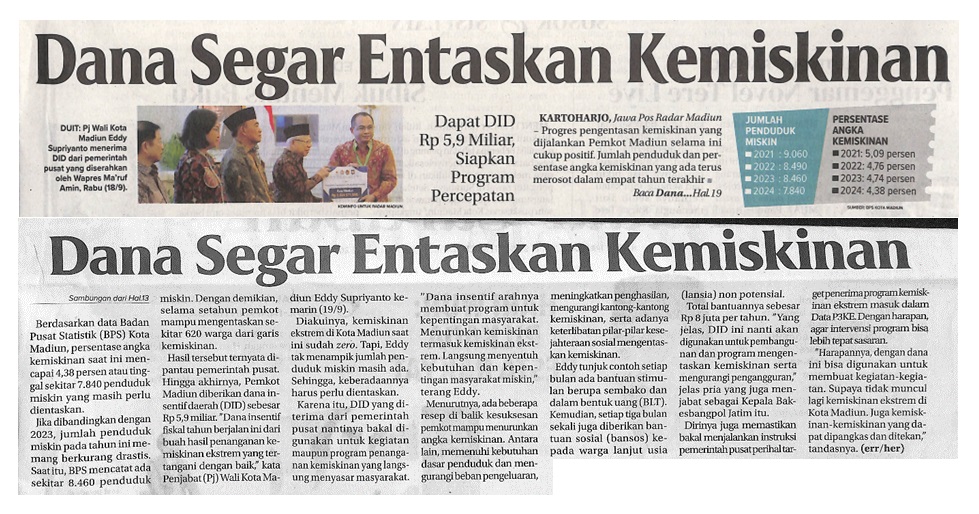 Dana Segar Entaskan Kemiskinan