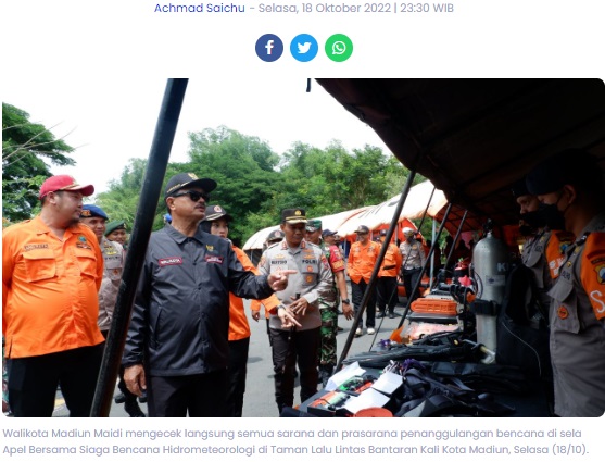 Wali Kota Madiun Ingatkan Antisipasi Bencana