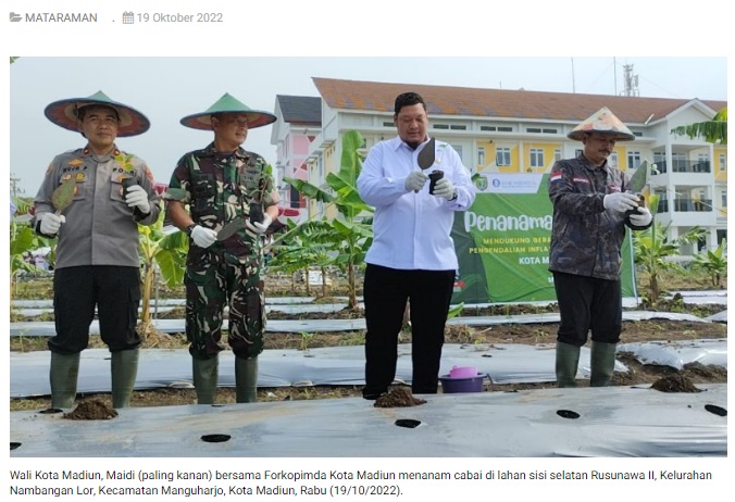 Penanganan Inflasi Jangka Panjang, Wali Kota Madiun Motivasi Masyarakat Tanam Cabai dan Sayur - Sayuran