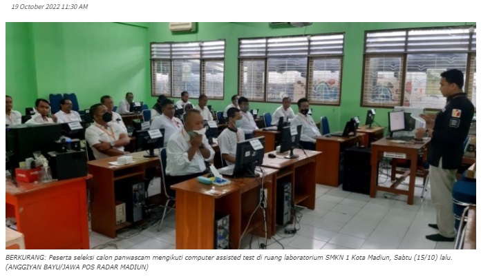 83 Calon Panwascam di Kota Madiun Tak Lolos Seleksi CAT