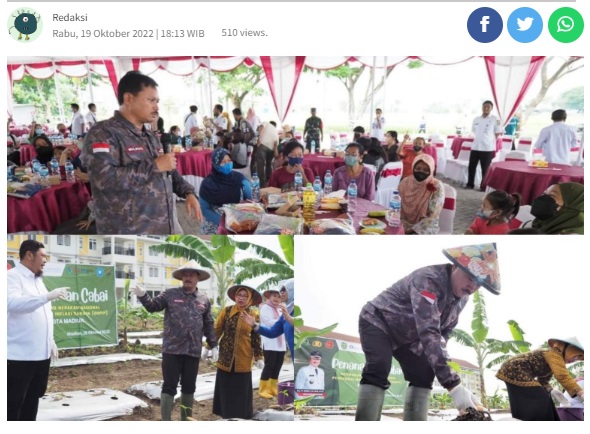 Coffee Morning Bersama Jajaran, Walikota Madiun Tanam Bibit Cabai dan Bagi Sembako