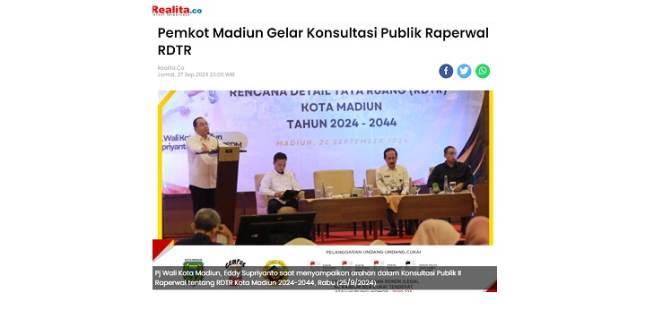 Pemkot Madiun Gelar Konsultasi Publik Raperwal RDTR
