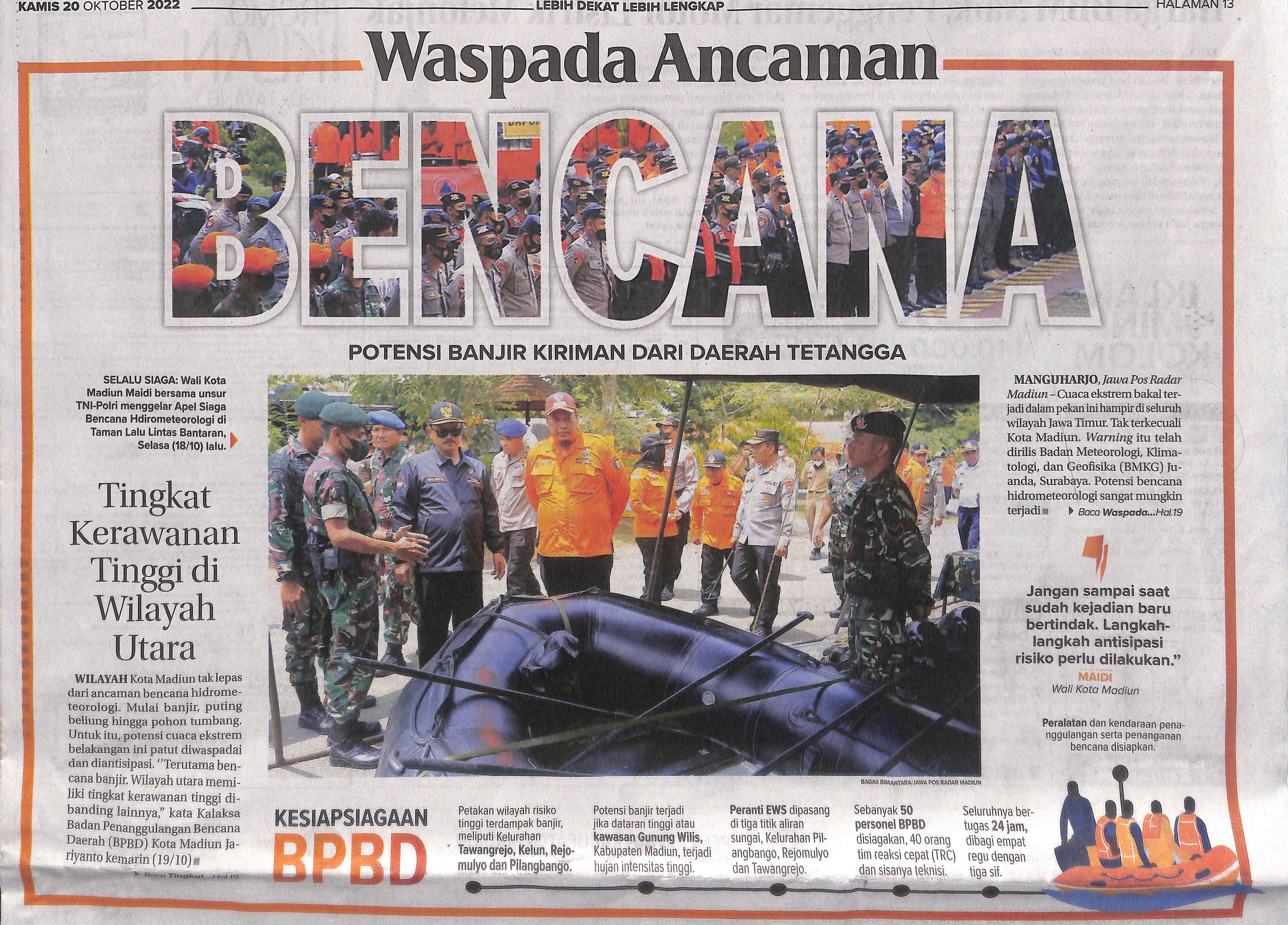 Tingkat Kerawanan Tinggi di Wilayah Utara