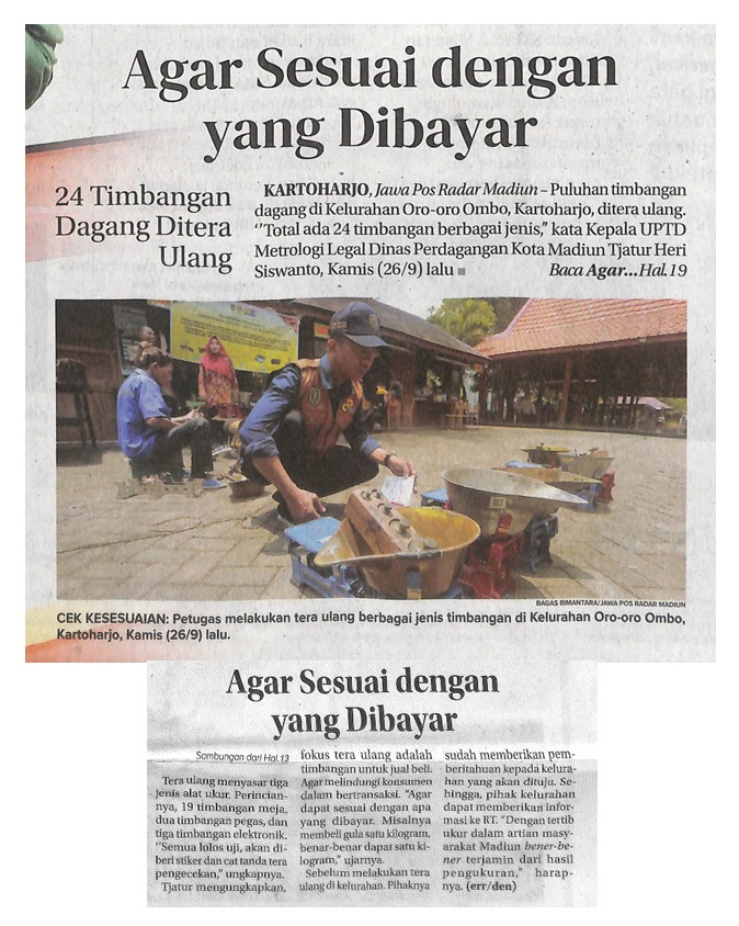 Agar Sesuai dengan yang Dibayar